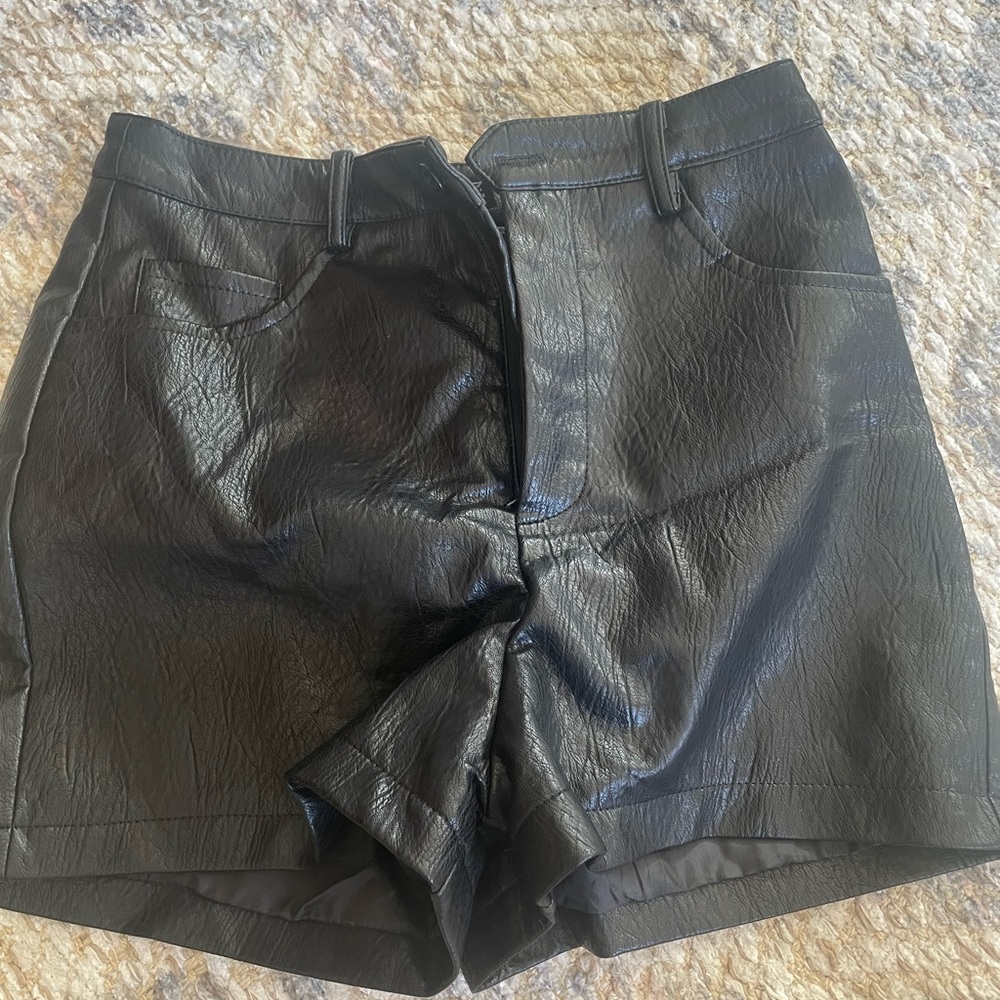 Nasty gal leather shorts
